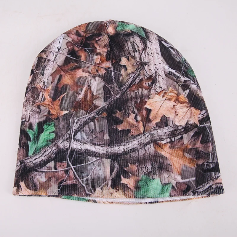 Beanie manufacturer Sublimation Running Beanies Camo Print Knit Custom Pattern Digital Sublimated Printing no Cuff Beanie