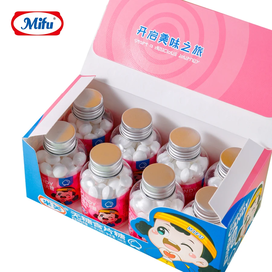 Made in China 36g oval shape bottle mints candy