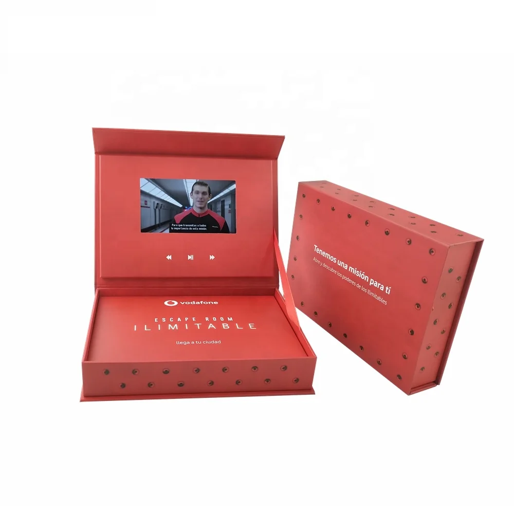 
Customized Promotional 5inch IPS Screen Lcd Video Gift Box Video Brochure Box With High Quality And Cheap Price 