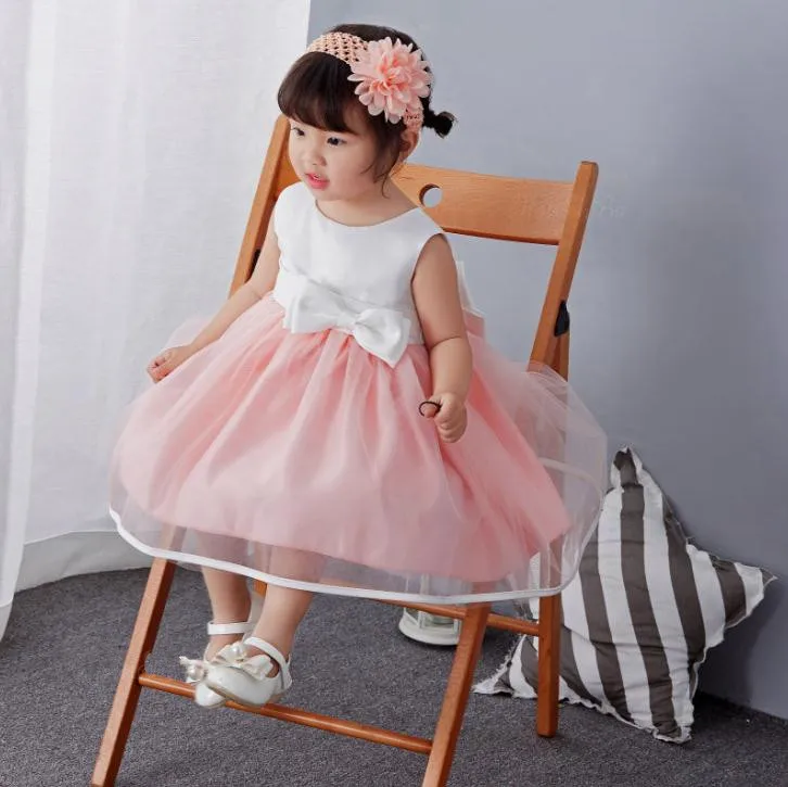 2017 Newborn Baby Girl Party Dress Kids Frocks Designs With Headbands