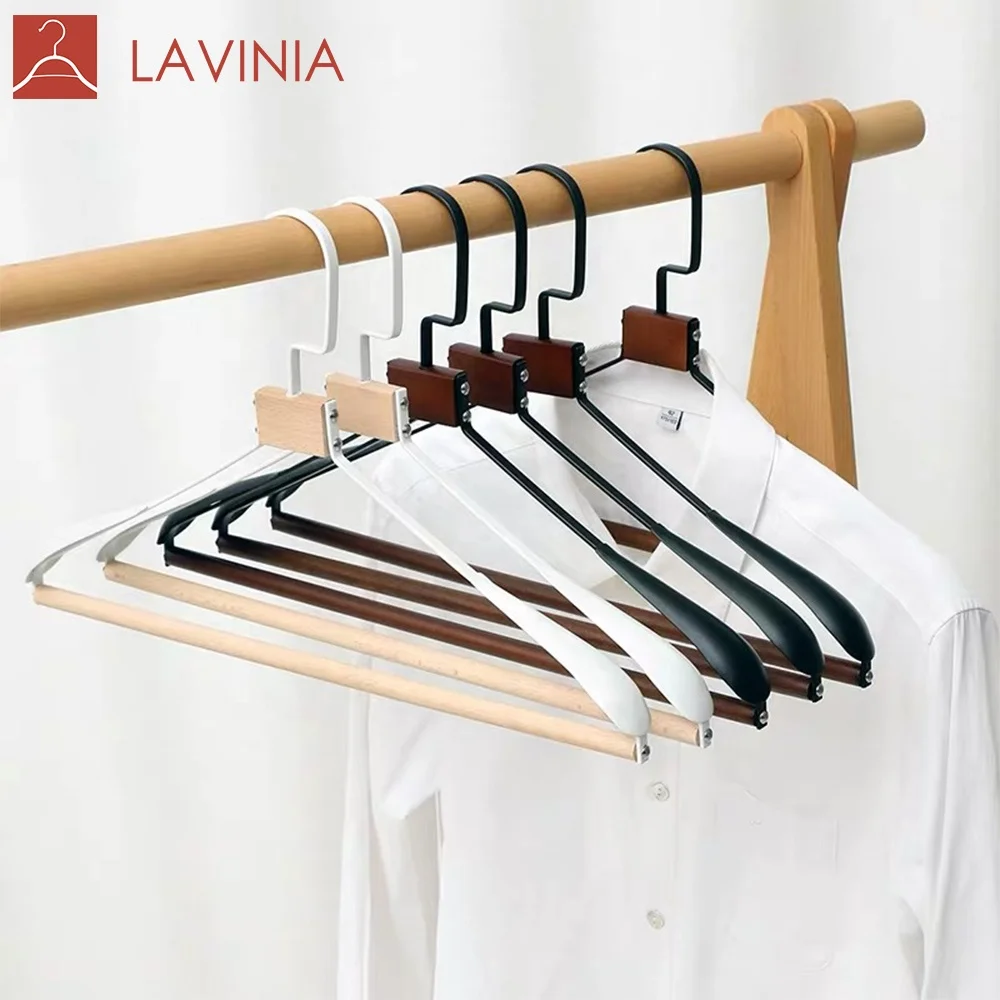Women Casual Long Dresses Hanger  Women Clothing Wood and Metal Combination Hanger