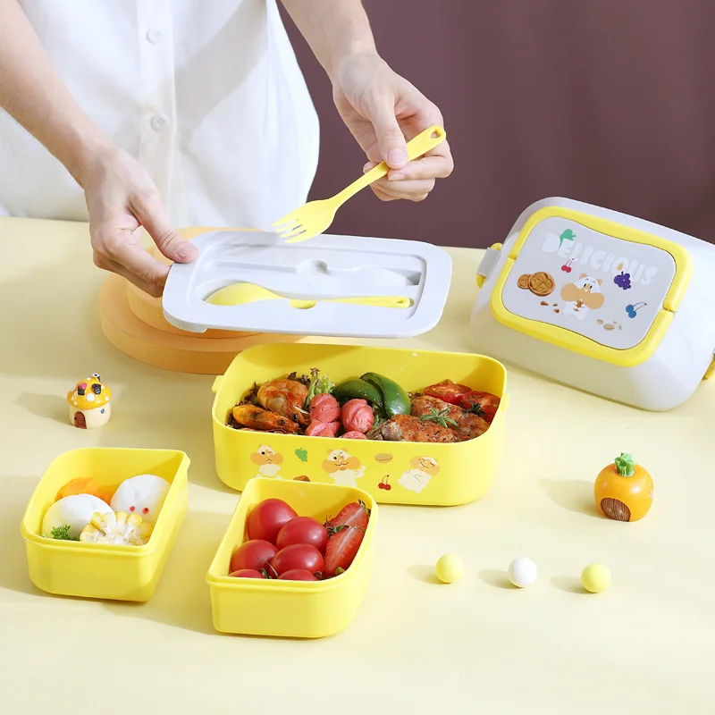 Best Selling Lunch Box Cute Cartoon Compartment Take Out Container Food Lunch Box For Adults & Kids