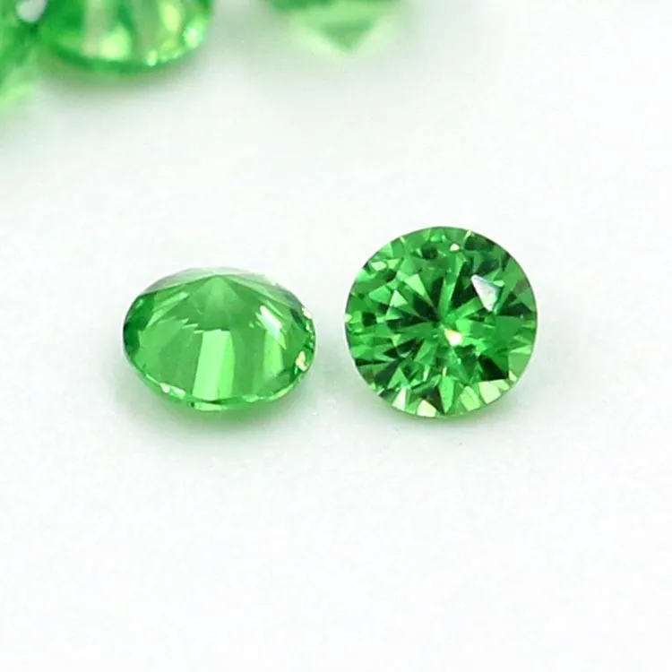Wuzhou natural loose gemstone wholesale high quality  green garnet  raw material