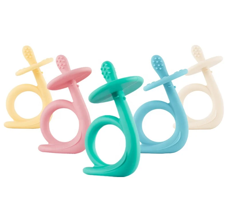 
In stock Baby Teether cartoon animal Snail Silicone Molar Stick 
