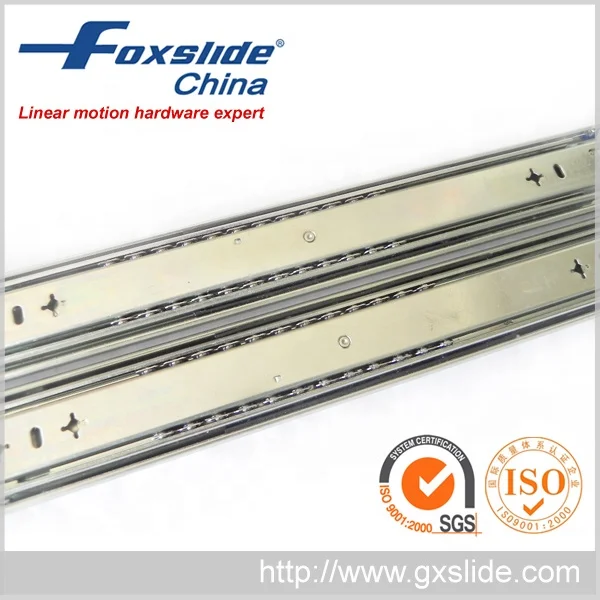 Foxslide heavy duty table drawer slide rail 1000mm lock in and out for mechanical devices