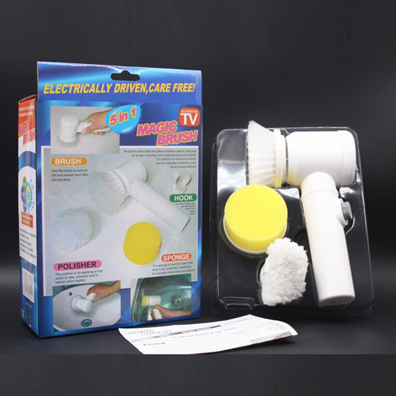 Automatic Rechargeable Bathroom Spin Scrubber Electric Cleaning Brush