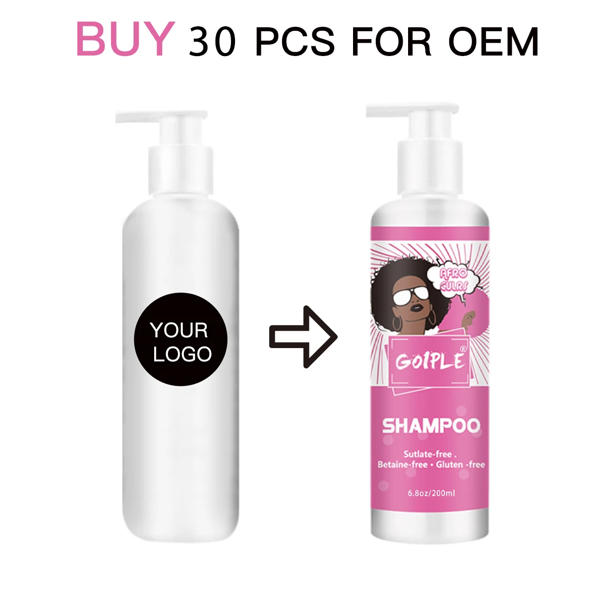 African Black Tangle Smooth Moisturizing Hair Care Lady Repair Damaged Hair Shampoo And Conditioner Care Set