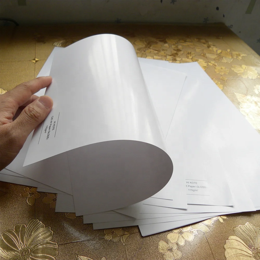 Professional Hi-kote Nevia Quality 90gsm 150gsm 250gsm 300gsm  c1s c2s Glossy and Matte Art Paper Board