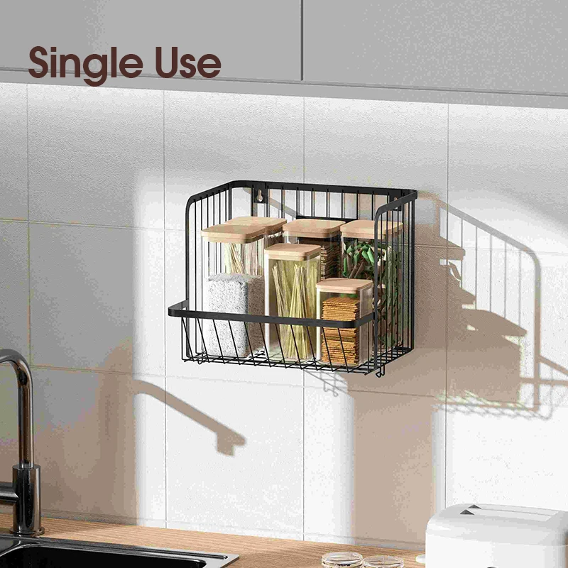 Wall mounted kitchen storage 3 tier hanging vegetable and fruit storage basket