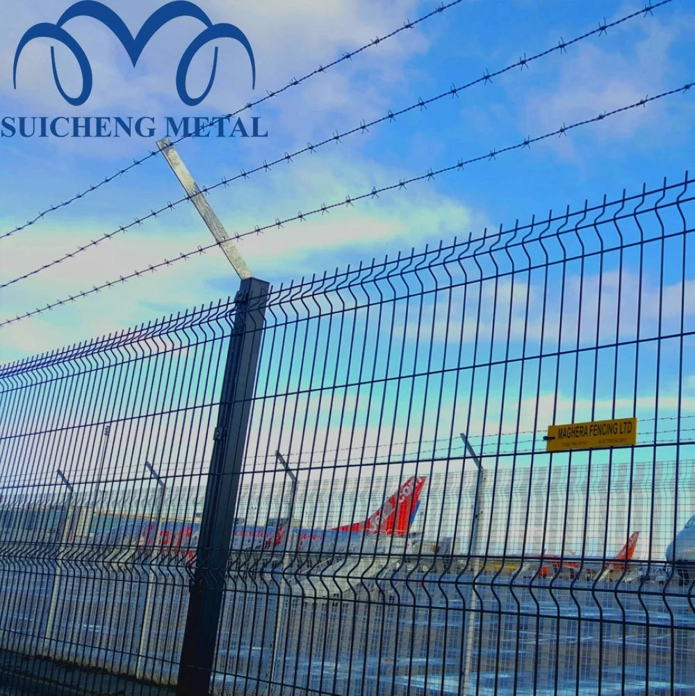 Airport High Security 358 Anti climb Fence with Secure Wall for Commercial Residential Airport Boundary