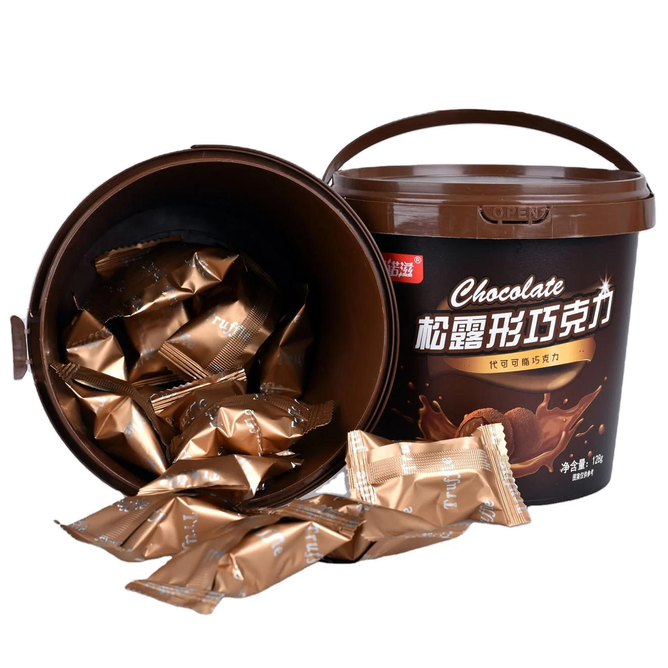 Оптовая продажа, вкусные шоколадные закуски, конфеты для отдыха, шоколадные трюфели, барабанная упаковка OEM/ODM