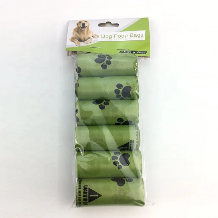 100% биоразлагаемые пакеты для выгула собак, кукурузный крахмал, пакеты для сбора мусора
