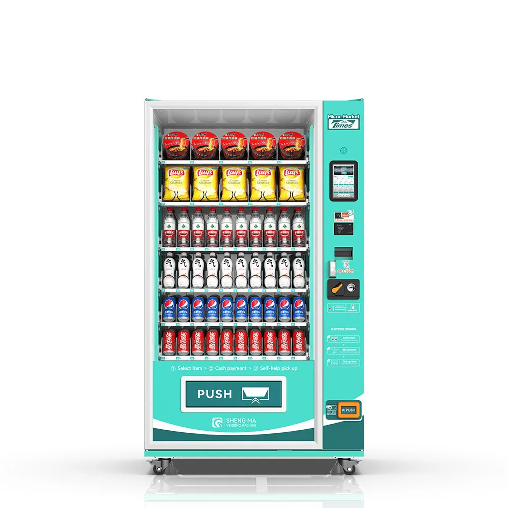 Combined Product Snack Prize Pusher Vending Machine Supermarket Boisson With Touch Screen
