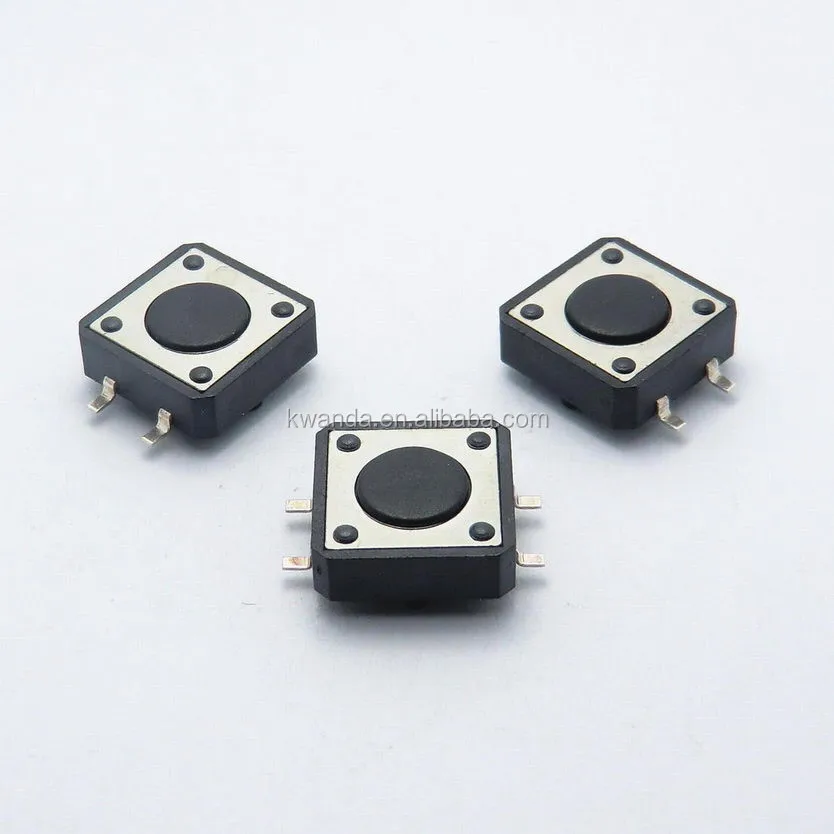 4 Pin 12x12 Supplies Smd Surface Mount Momentary Push Button Tact Switch Buttons Miniature