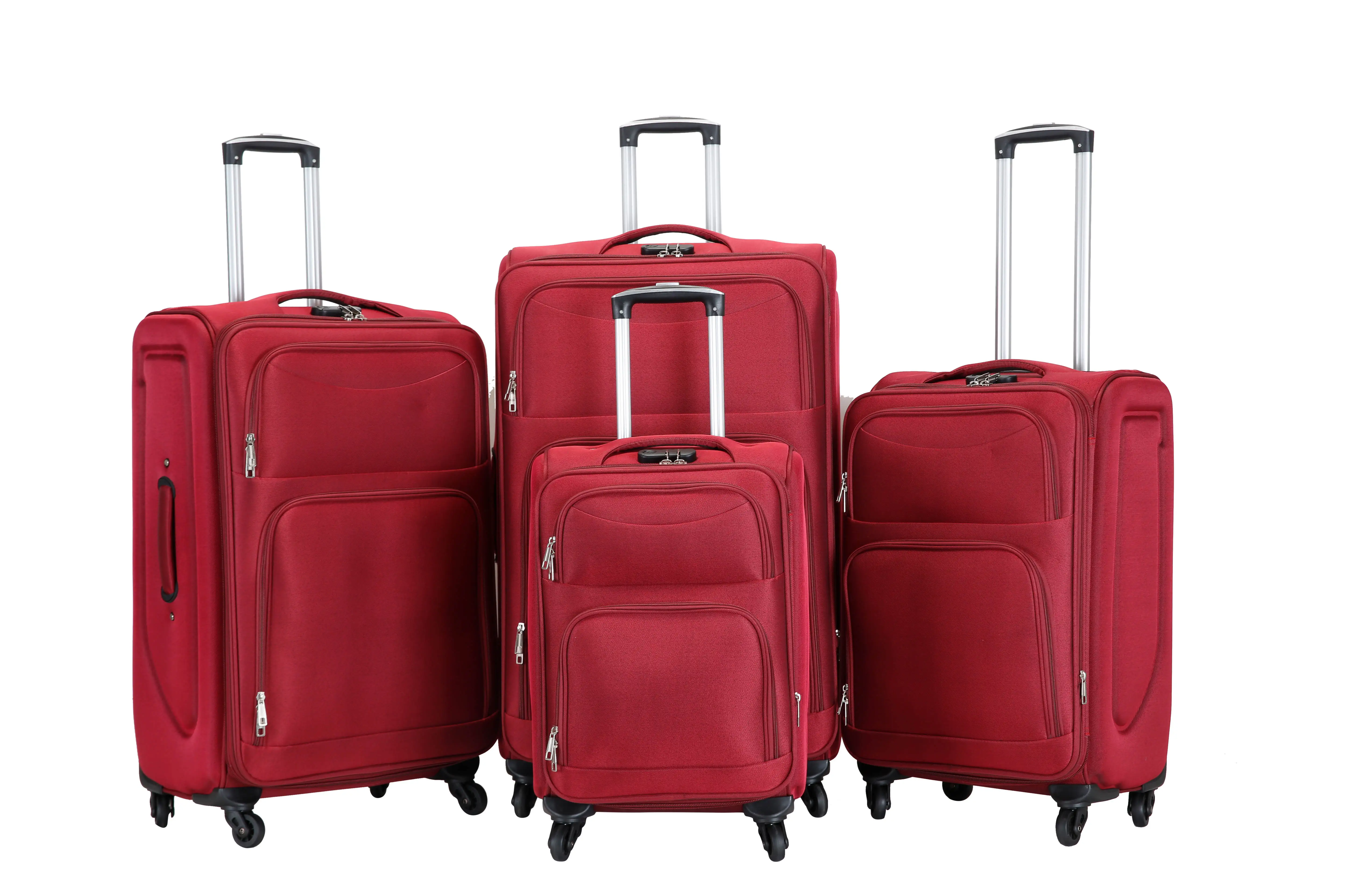 Lightweight Soft Fabric Eva Luggage 4 pcs luggage set Waterproof Trolley Suitcase With Cheap Fabric