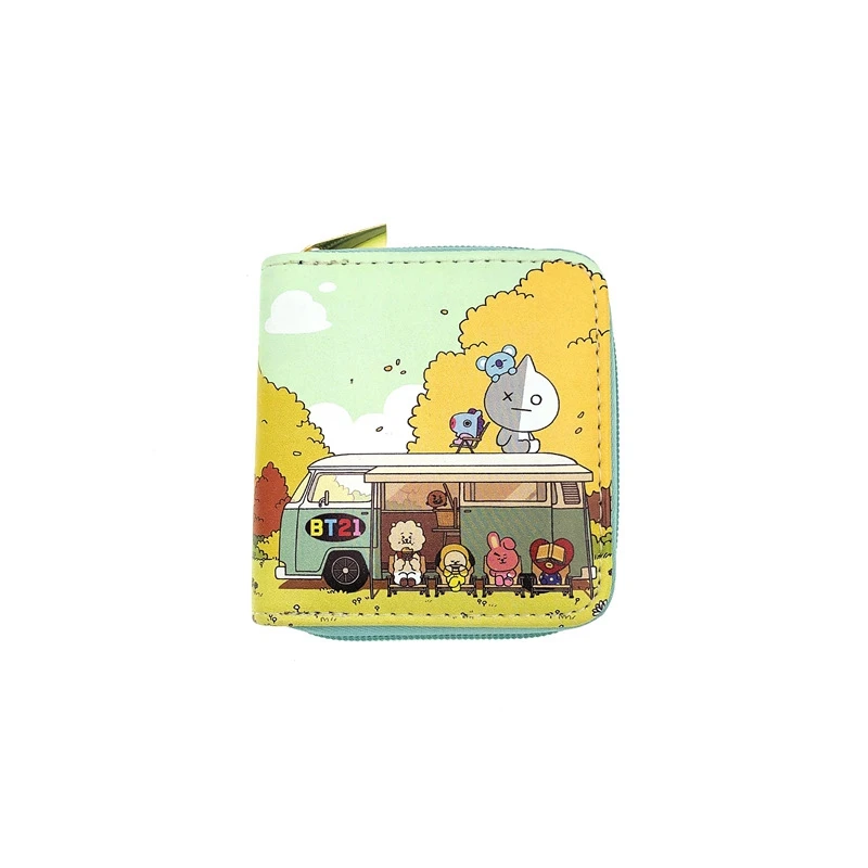 Hot Selling Cartoon Anime Wallet Student Girls Coin Pocket Card Holder Short Coin Purse