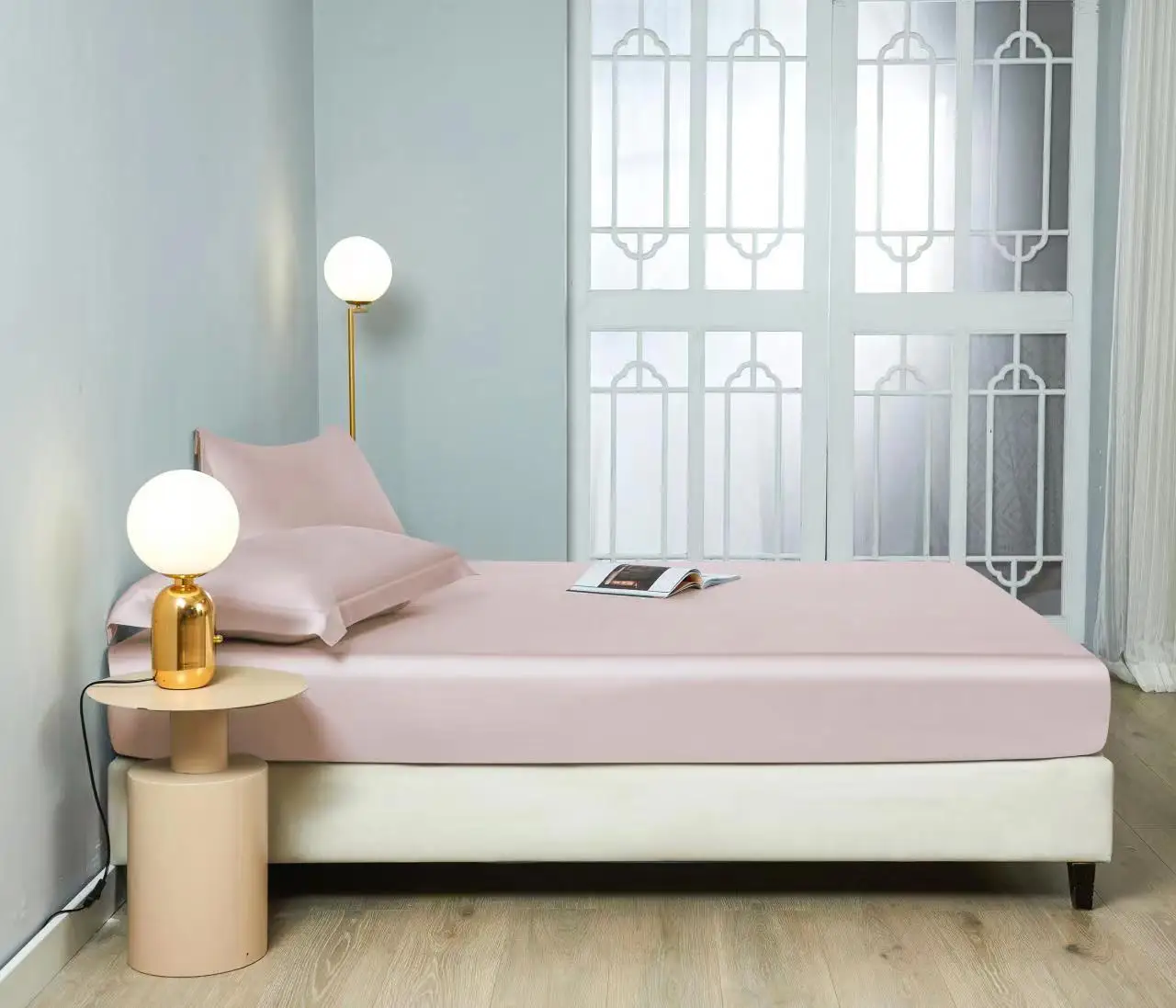 Hot sale bedsheets wholesale lyocell fabric bed fitted sheet breathable bed sheet