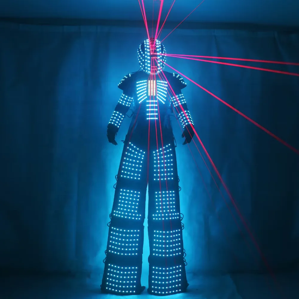 High quality LED light-emitting robot wearable nightclub party performance LED dance costume