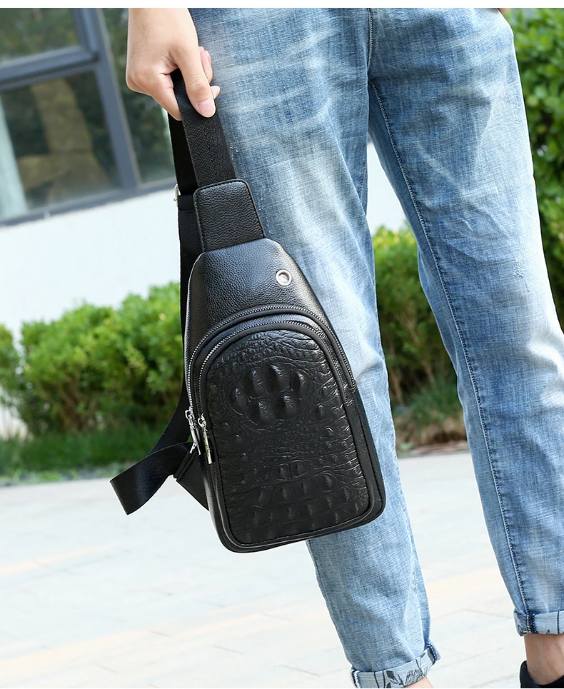 Нагрудная сумка на одно плечо для мужчин, модная дорожная Сумочка через плечо, повседневный мессенджер