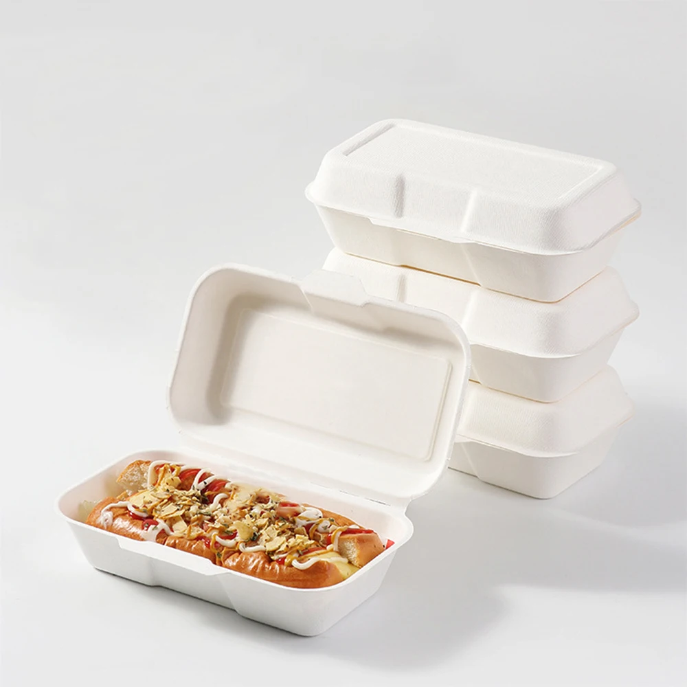 High quality oil-proof disposable fast food packaging burger box food grade takeaway box korean hot dog box