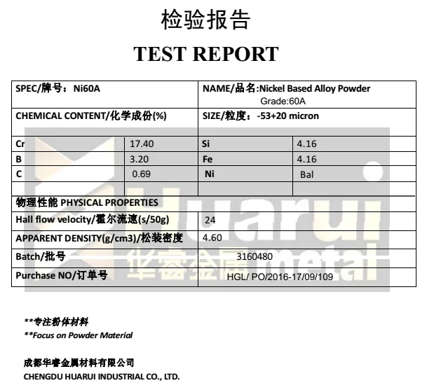 
Nickel Base Alloy Powder price for hard coating 