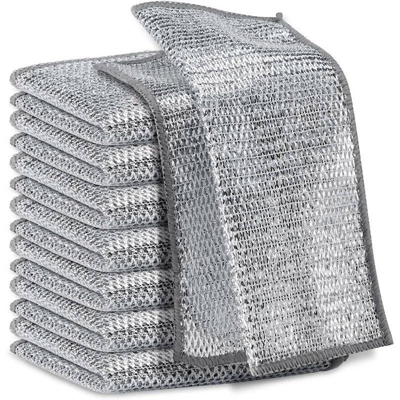 Esun Kitchen Supplies Microfiber Wire Dishcloth Multifunctional Non-Scratch Eco-Friendly and Multipurpose for Dishes