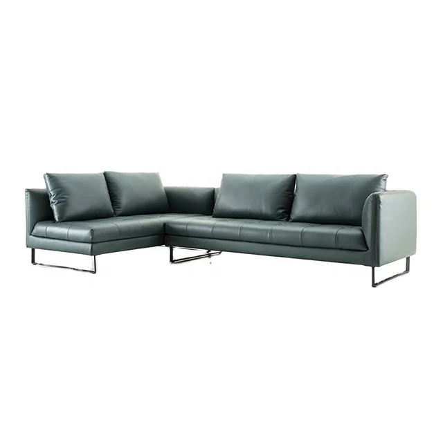 Hot Sale Luxury Design Italian Style Living Room Furniture Genuine Leather Sectional Sofa Freely Combined Modular Sofa Set