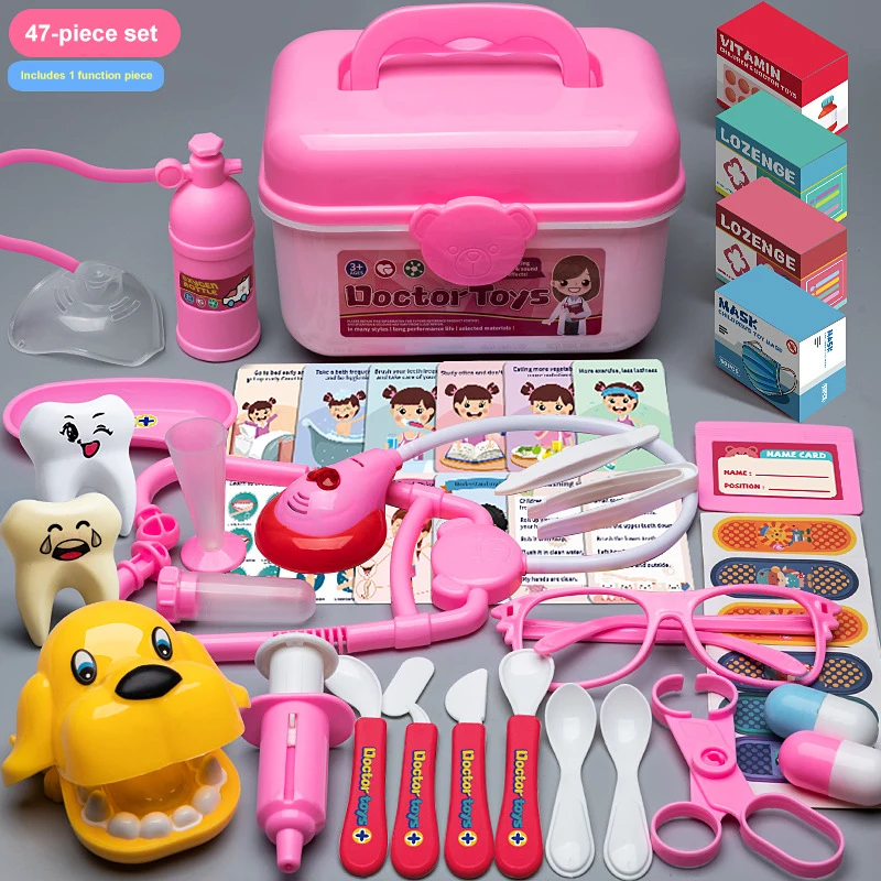 Doctor Kit for Girls,Pink Doctors kit for Kids Doctor Play Gift for Kids Medical Toys Set with Roleplay Doctor for Role Play