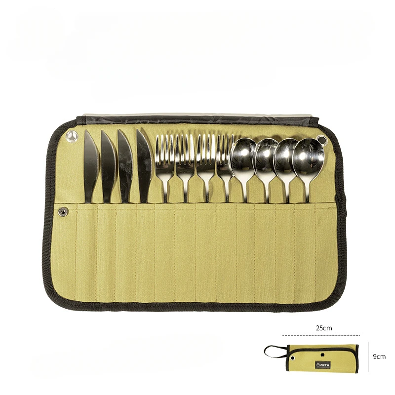 Utensil Picnic Set with Plate Spoon Knife Fork Outdoor Picnic Tableware Camping Dinnerware Set