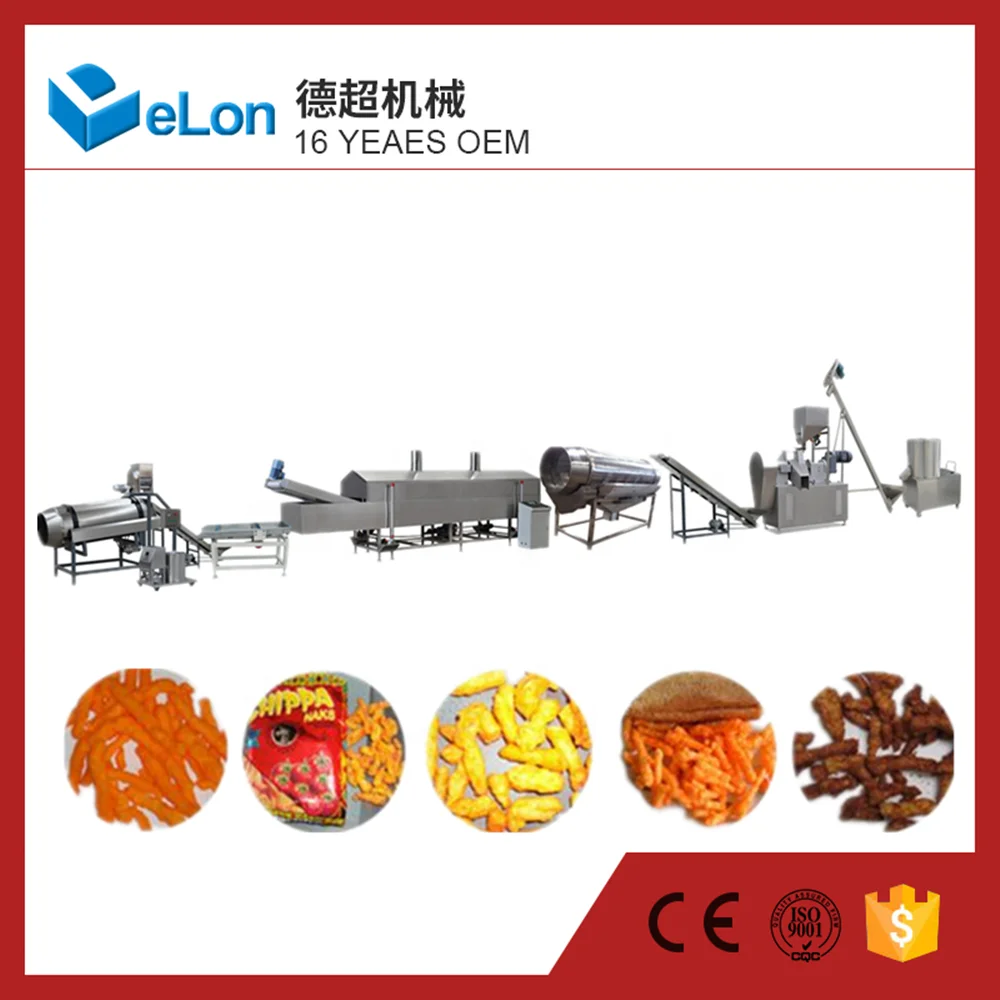 Industry Puffed Fried Corn Food Snacks Extrusion Kurkure Cheetos Making Equipment