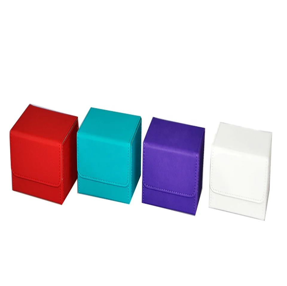 Wholesale Tarot Yugioh Cards Two Layers  Glossy Lamination Custom Plastic Leather Card Deck Boxes