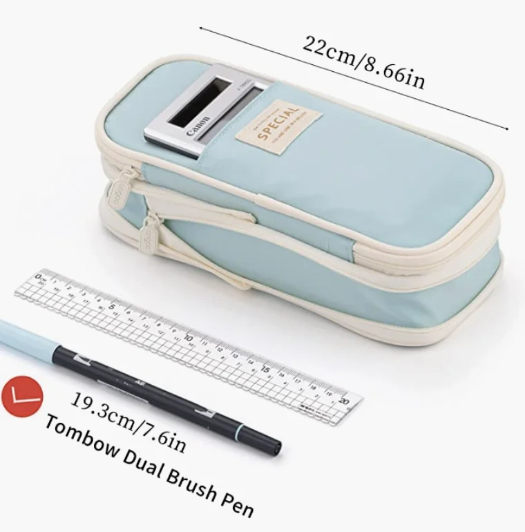 Customized Big Capacity Pencil Case Large Pencil Zipper Bag Pouch Stationery Pen Bag for Teen Girls