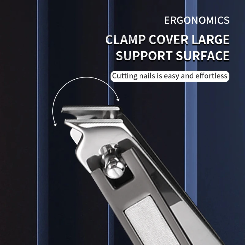 Sharpening Nail Clippers Set Finger Toe Manicure Tool Silver Black Stainless Steel Nail Cutter