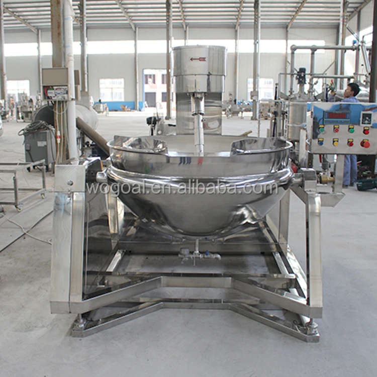 Industrial Sugar Syrup Boiler Machine Candy Cooking Pot Stirring Jacketed Kettle