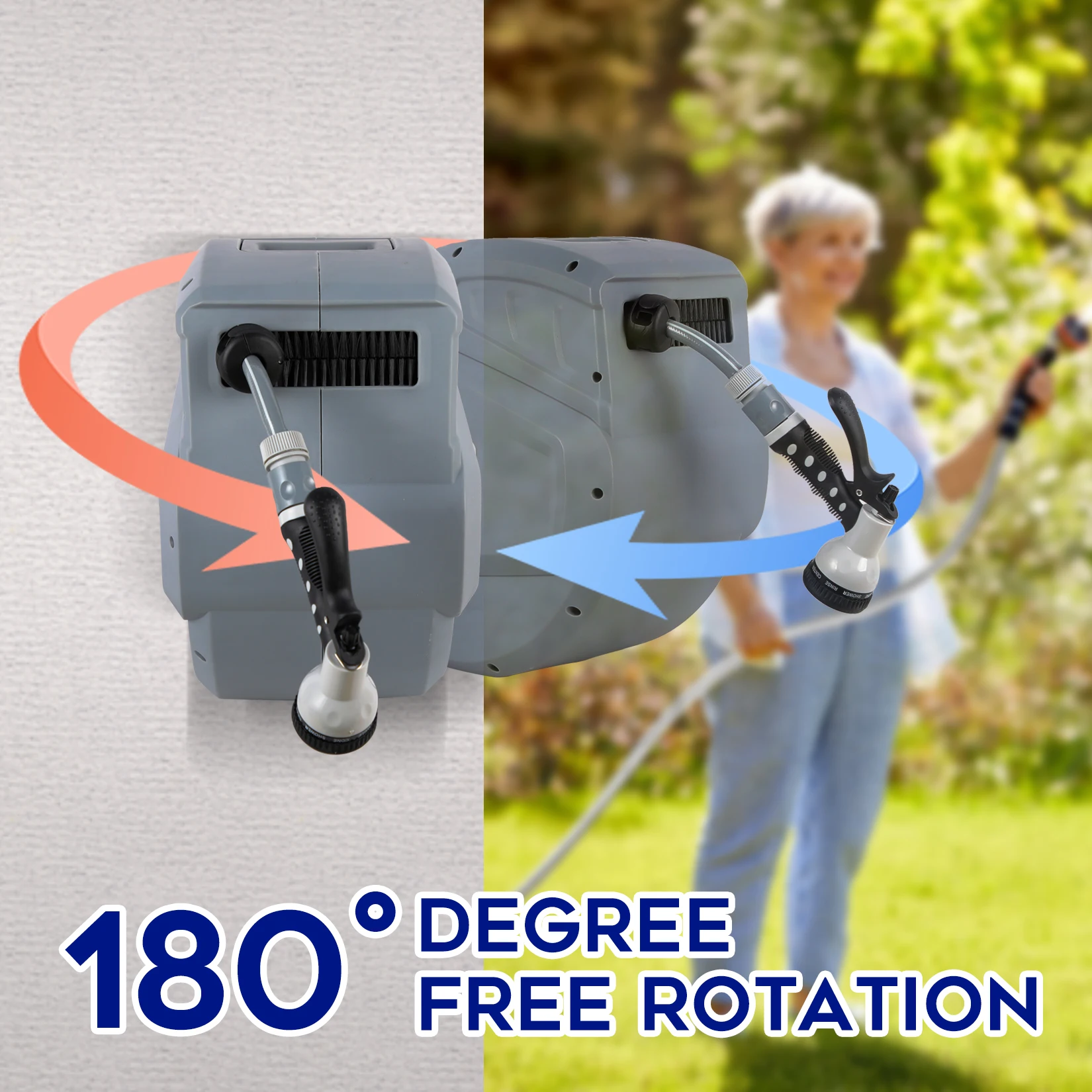 High Pressure Water Hose reel Heavy Duty Wall Mounted Retractable Auto Hose reel Garden Water Hose Reel