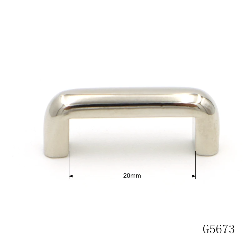 Handbag hardware supplies 20mm curved rectangle handle designer anchor metal arch bridge for bag