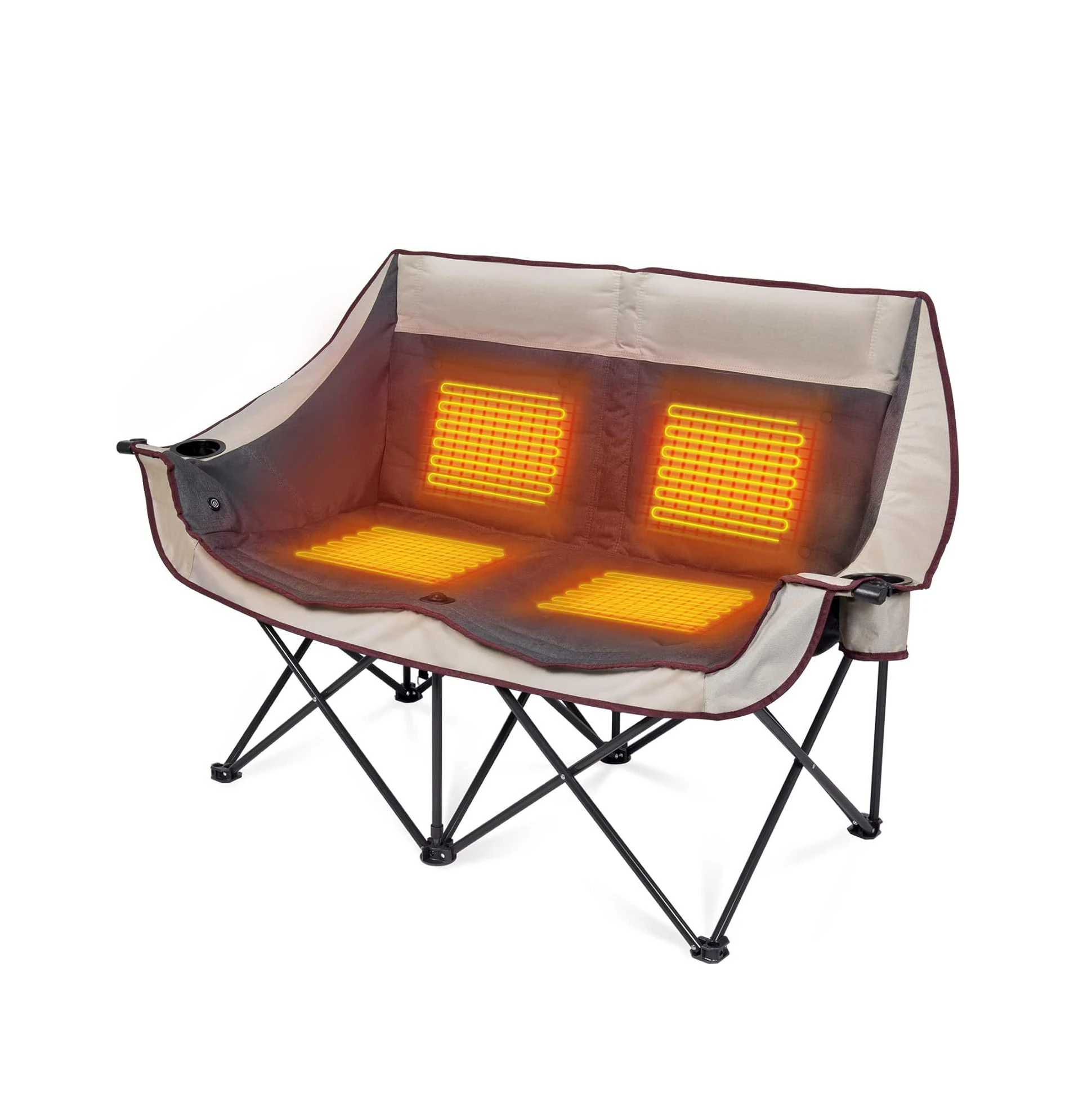 Comfortable Chaise Lounge Metal Folding Chair Leisure Outdoor Fishing Heated Camp Chair