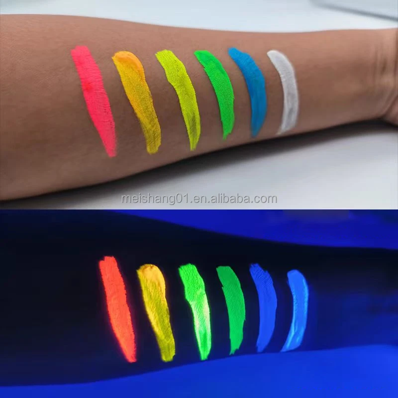 UV Glow Face Paint Non-toxic Fluorescent Face Paint water based face paint