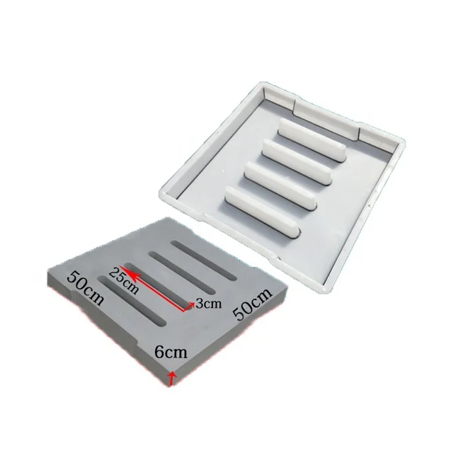 Заглушка желоба Форма Пластиковые Цемент дождевой воды крышка люка решетка Канализационные цемент прессформа крышки