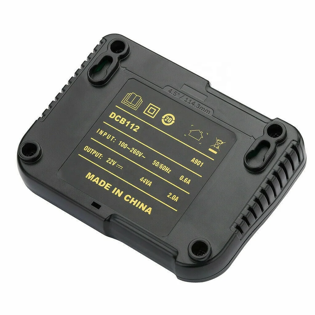Зарядное устройство 2A для аккумуляторов Dewalt DCB112 12-18 в литий-ионное зарядное XR заменяет DCB107