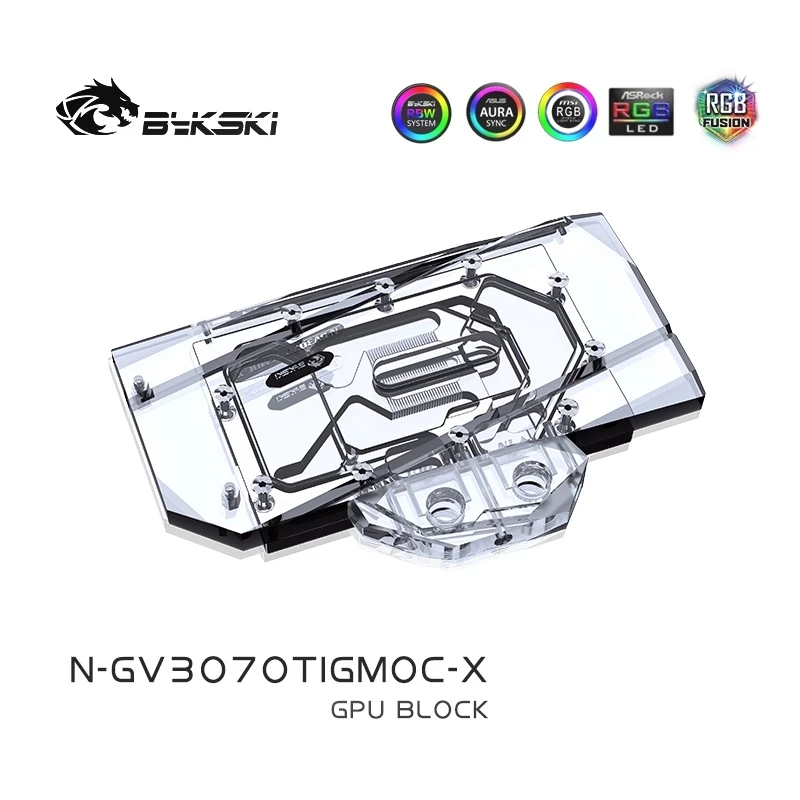 Bykski GPU Water Block For GIGABYTE RTX 3070Ti GAMING EAGLE OC Water Cooler With Backplate 5V/12V RGB N-GV3070TIGMOC-X