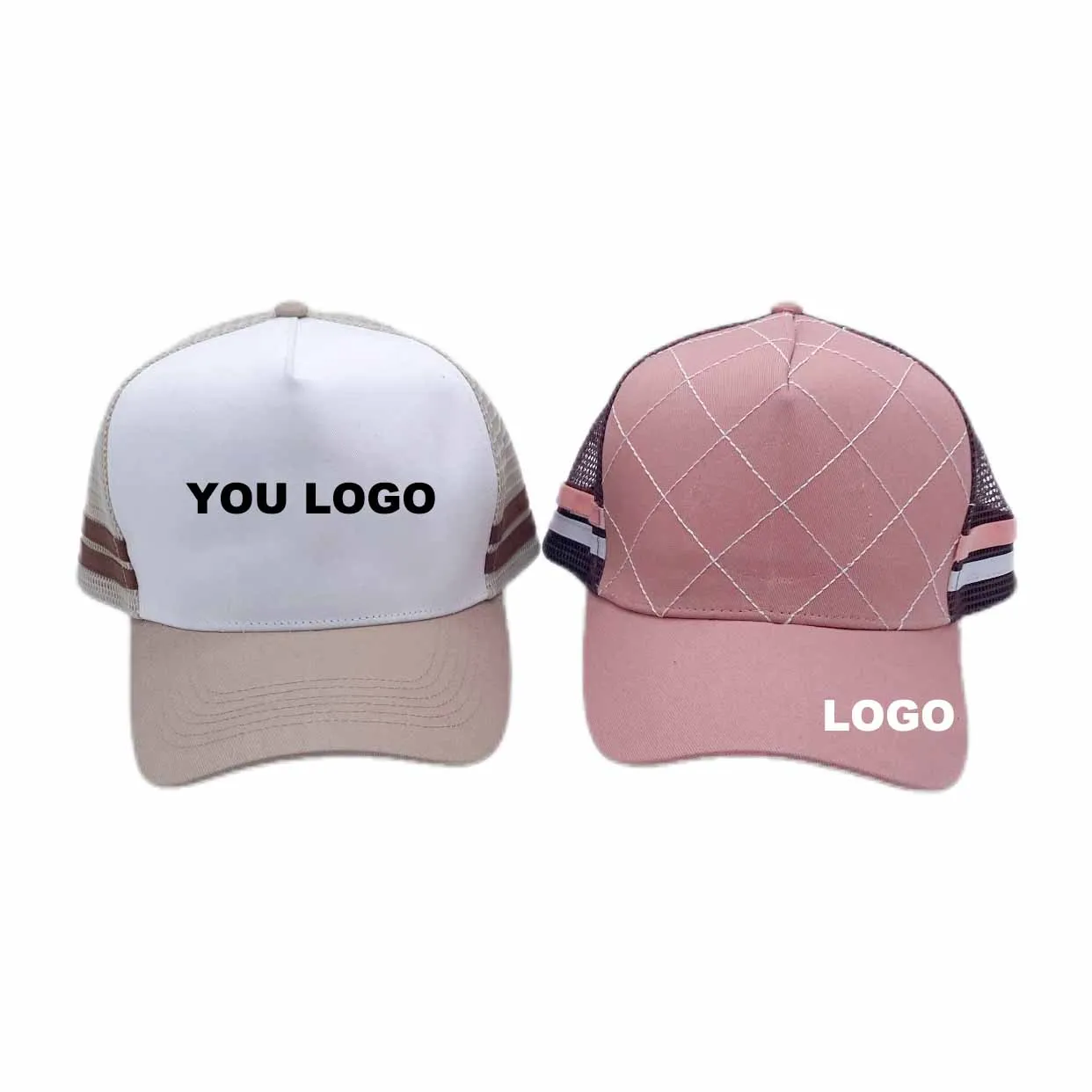 Fashion Sports Adjustable Baseball Cap Snapback Hat Custom Brim 3D Embroidery Logo Sublimation Printed Mesh Trucker Hat