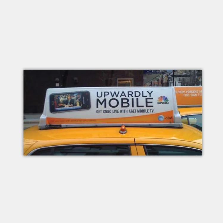 wholesale price china factory price magnets custom led taxi light box for taxi advertising car media solution