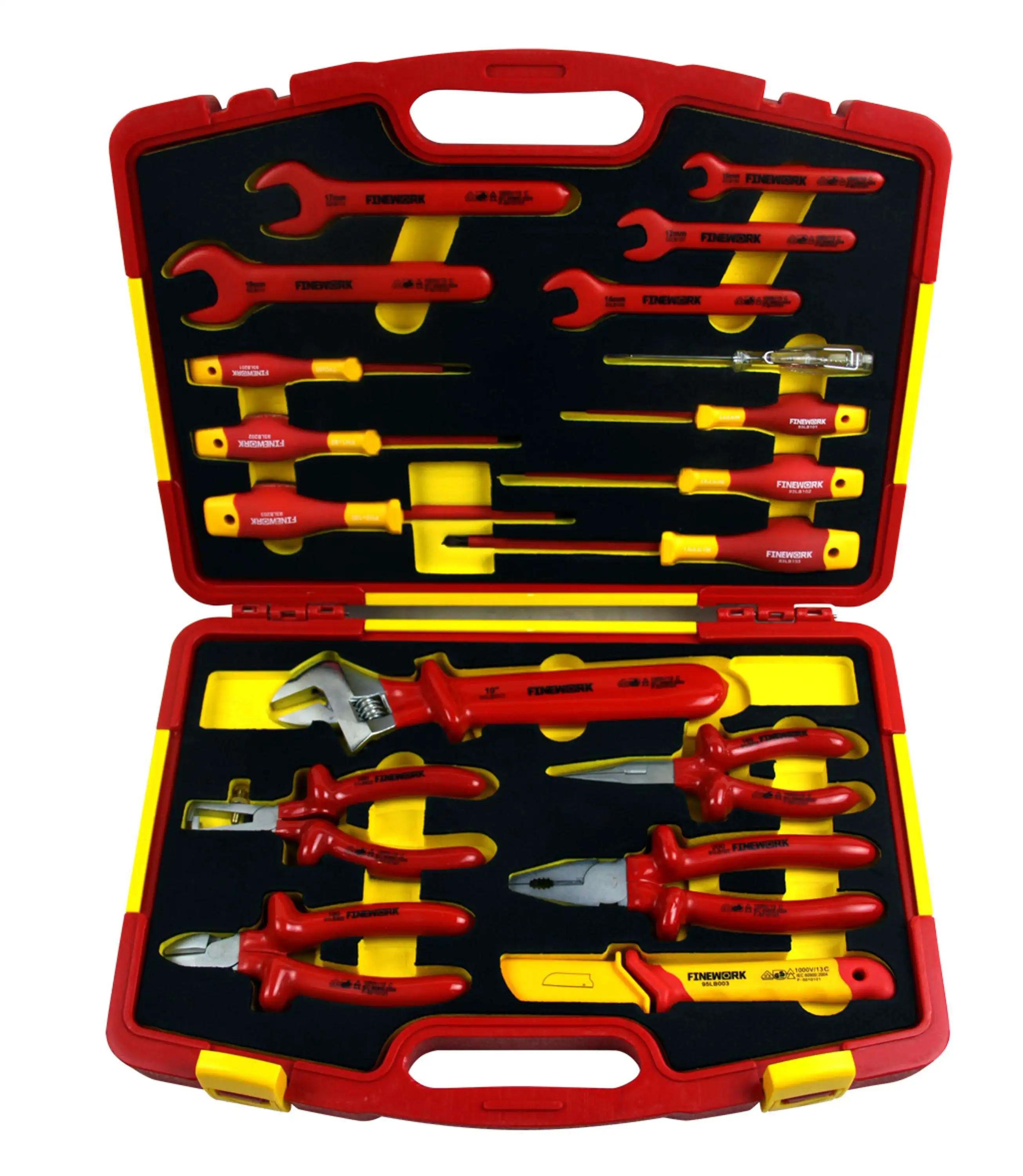 Профессиональный Finework Mechanic 1000v Hand 18 шт. Vde изолированный набор инструментов