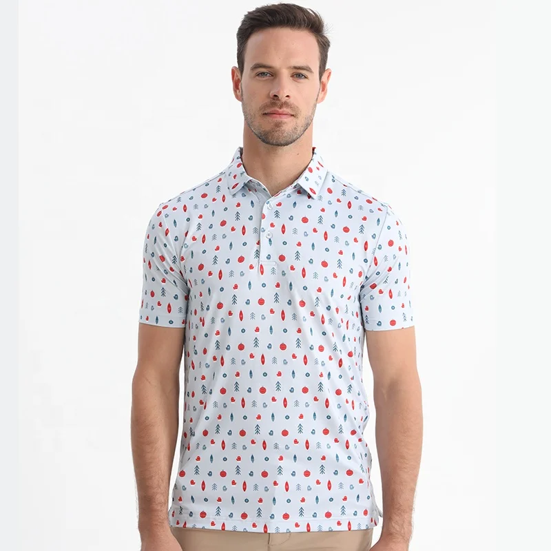 Wholesale Dry Fit 92% Polyester 8% Spandex 180 Grams Sport Wear Sublimation Print Polo T Shirt Custom Logo Golf Polo Shirts