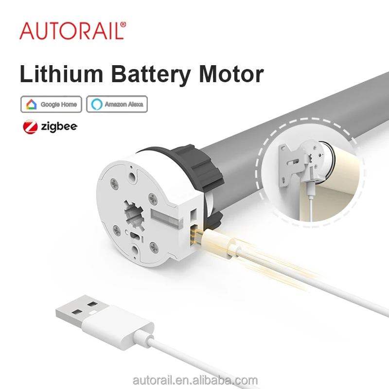 Tuya Zigbee 25mm Tubular Motor For Projection Screen Roller Shutter Battery Blinds Tubular Motor