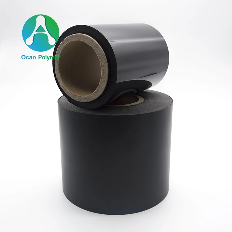 Cheap rigid pvc plastic film black pvc roll film for vacuum forming