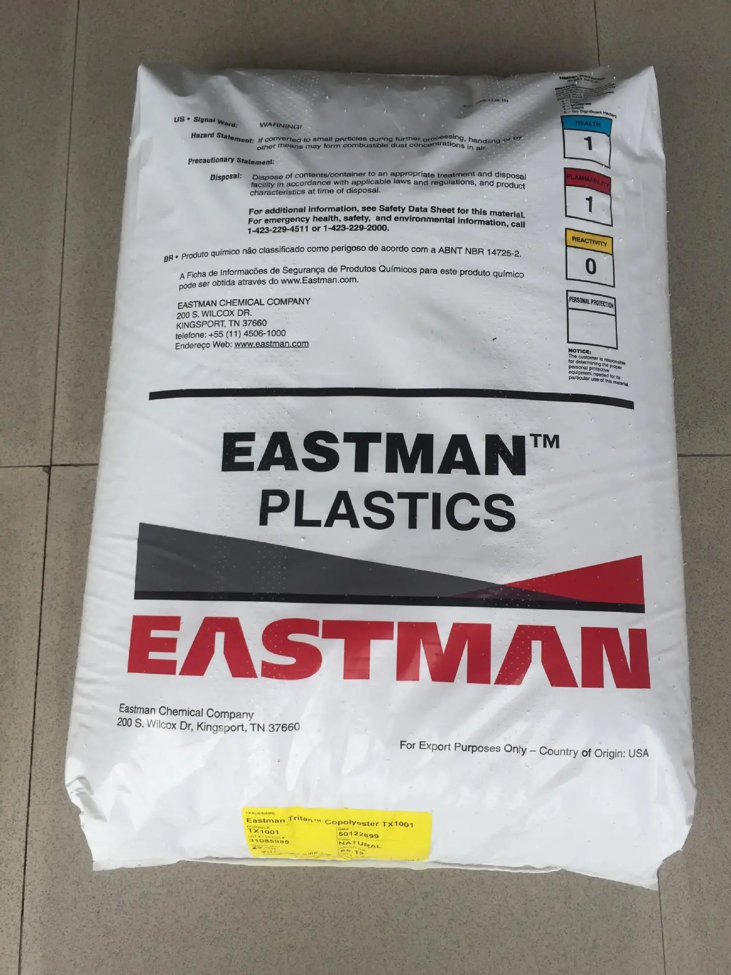 Eastman Tritan TX1501HF высокопрозрачные пищевые класса PCTG Прозрачные гранулы из