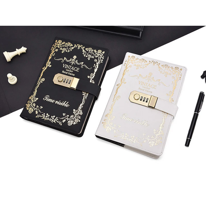 PU Leather Diary Non Perforated Notebook Custom Notebook Cute Students School Supplies Office Traveler Journals