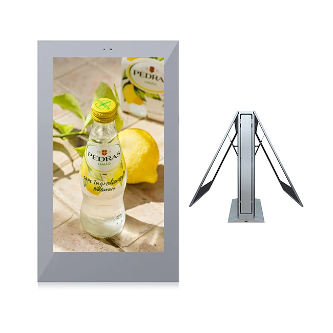 55 65 Inch Android Wifi Advertising Player Poster Kiosk Touch Screen Lcd Double Sided Display Floor Stand Digital Signage